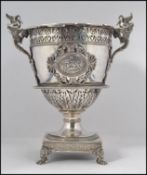 An early 19th century French ( Paris 1819-1838 ) raised silver caviar bowl.