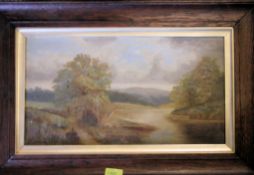 A large collection of prints and pictures to include a 19th English school oil painting,
