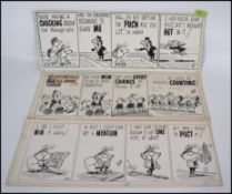 A collection of artists proof magazine comic cards by Rowe.