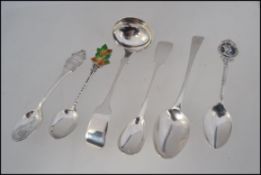 A collection of silver hallmarked teaspoons to include Edward Ramsey, Exeter 1855,