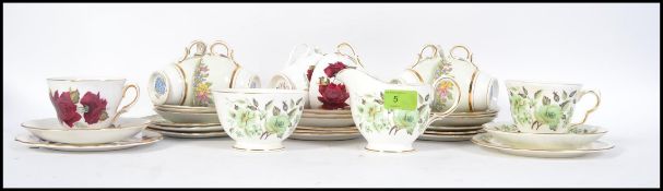 A Colclough chintz part tea service,