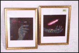 A pair of limited edition aquatints by modern artist Susie Perring, one 5 of 175 the other 4/175.