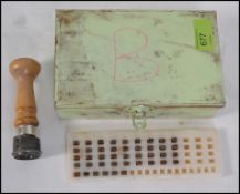 Old Post Office hand date-stamp ex GPO Training Centre.