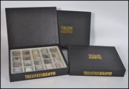 A good collection of 3 cased mineral stones, each in black bindings,