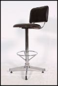 A vintage industrial vinyl and chrome workshop / machinists swivel chair c1970s. No makers name.