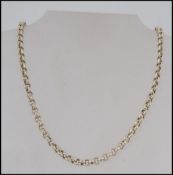 A silver 925 Sheffield hallmarked belcher linked necklace chain,