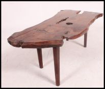 A mid century 1940's CC41 marked teak coffee table bearing makers labels for PE Gane of Bristol.