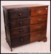 A 19th century Georgian country oak chest of drawers.