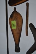 A collection of early 20th century tribal Aboriginal small hunting weapons to include a spear