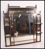 A stunning very large Aesthetic movement Victorian wall mirror.