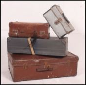 A vintage 20th century Black anglepoise lamp of Industrial style having pendant shade and terraced