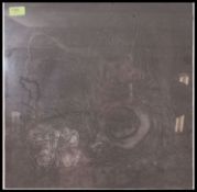 A framed and glazed contemporary piece of abstract art, Cecil 89 Bath Art Foundation.