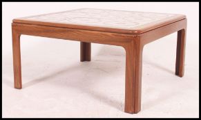 A 1970's G-Plan teak and tile top square occasional - coffee table.