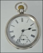 A silver 925 Omega pocket watch with crown winder,