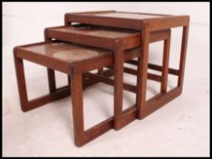 A vintate / retro 1970's teak and tile top nest of tables.