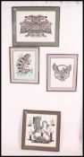 A collection of four framed and glazed limited edition Mark Henderson Inuit prints,