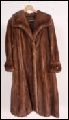 A vintage full length Mink fur coat / jacket, in very good condition having a deep collar,