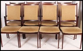 A set of 8 retro rosewood dining chairs by Spottrup of Denmark.