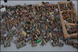 A collection of white metal painted gaming soldiers. Small scale - Romans, Centurions and similar.