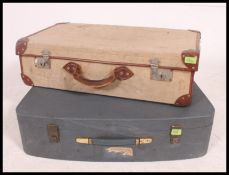 Vintage retro set of 2 suitcases, large in size,