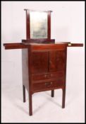 A Georgian 19th century bachelors mahogany washstand - nightstand companion.