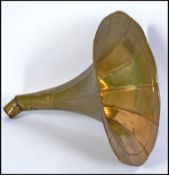 A contemporary reproduction Morning Glory gramophone brass horn,