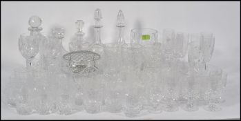 A very large collection of crystal glass wares being mostly 20th century Edinburgh crystal to
