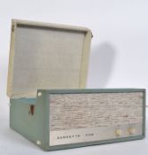 Vintage 1950's retro Dansette Viva two two record player with inset record deck set within