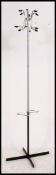 A vintage atomic sputnik style chrome and ebonised coat rack with hook atop dating to the 20th