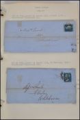 GB Stamps: A rare collection. Sixty one 2d Blue on covers (Ex Solicitors archive).