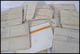 Indentures; A LARGE collection of 19th century indentures,