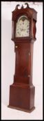 A George III 19th Century mahogany longcase clock by Bartley of Bristol, typical Bristol case,