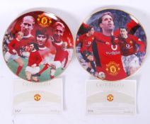 MANCHESTER UNITED: A collection of 16x Banbury Mint collectable plates, each with certificate.