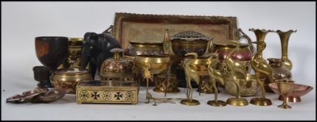 A good collection of 20th century Indian brasses,