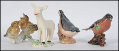A Larry The Lamb Midwinter ceramic figurine marked to base together with a collection of ceramic