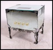 A mid century mirrored radiogram believed to have belonged to Sir Alf Ramsey England football