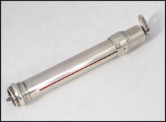 A silver hallmarked propelling pencil, the case marked for Chester 1911,makers illegible.