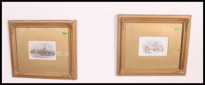 WITHDRAWN 2 framed and glazed watercolour paintings being signed to the base F.P.