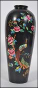 An Art 1930's Crown Devon ' Chelsea ' pattern vase having black ground with asiatic pheasant
