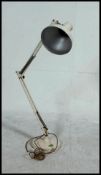 An unusual large 1970's Herbert Terry anglepoise Industrial desk lamp having oversized base and