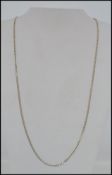 A silver 925 necklace chain of kerb link form. Import hallmarks with CCM marking 925.