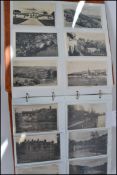 POSTCARDS; Collection of 346 Black & White Real Photo British topographical in large ring binder.