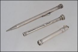 A Samuel Morden sterling silver propelling pencil marked for E Pratt.