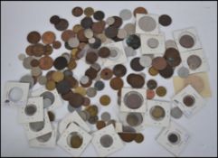 A collection of coins to include loose as well as some cased.