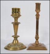 A non matching pair of Victorian candle