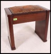 A 1930's Art Deco mahogany piano stool r