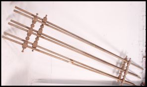 2 large Victorian pine laundry rails / a