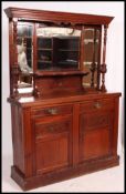 Edwardian mahogany mirror back chiffonie