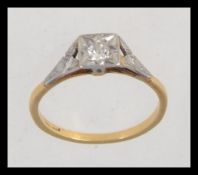 A vintage tested 18ct gold and diamond l