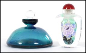 Two 20th century glass perfume bottles,